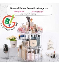Diamond Pattern Acrylic Clear Makeup Organizer